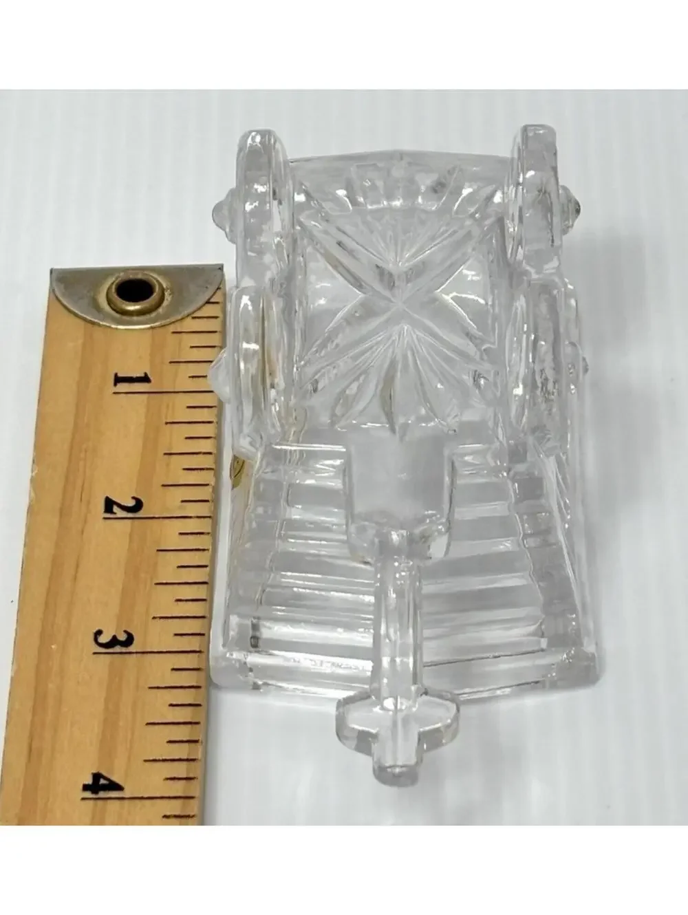 Princess House 24% Lead Crystal Cart Wagon Figurine Candy Dish Germany